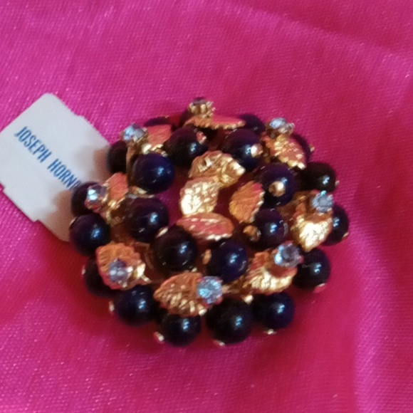 Lot Of Vintage Jewelry Coro Austria Brooch Earrings Rhinestones - Picture 2 of 10